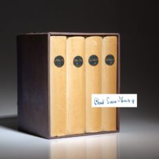 First edition of Abraham Lincoln: The War Years, signed by the author, Carl Sandburg.