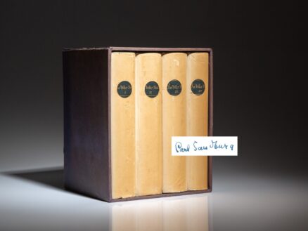 First edition of Abraham Lincoln: The War Years, signed by the author, Carl Sandburg.