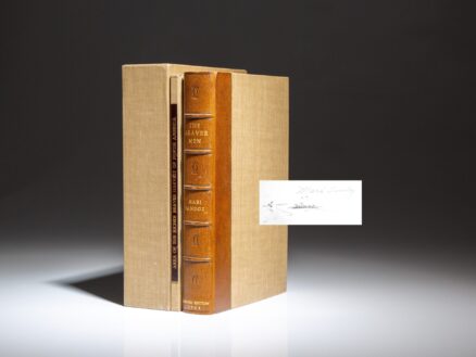 The signed limited edition of The Beaver Men: Spearheads of Empire by Mari Sandoz.