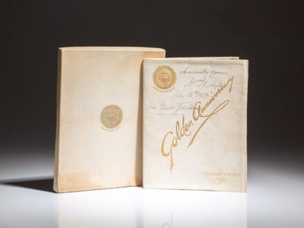 Inscribed by President William H. Taft, the program for the Union League of Philadelphia: Golden Anniversary, February, 12, 1913, one of the final public addresses of President Taft during his term in office.