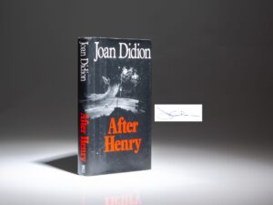 Signed first edition, first printing of After Henry by Joan Didion.