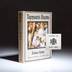 From the author's personal library, first edition of Tappan's Burro by Zane Grey.
