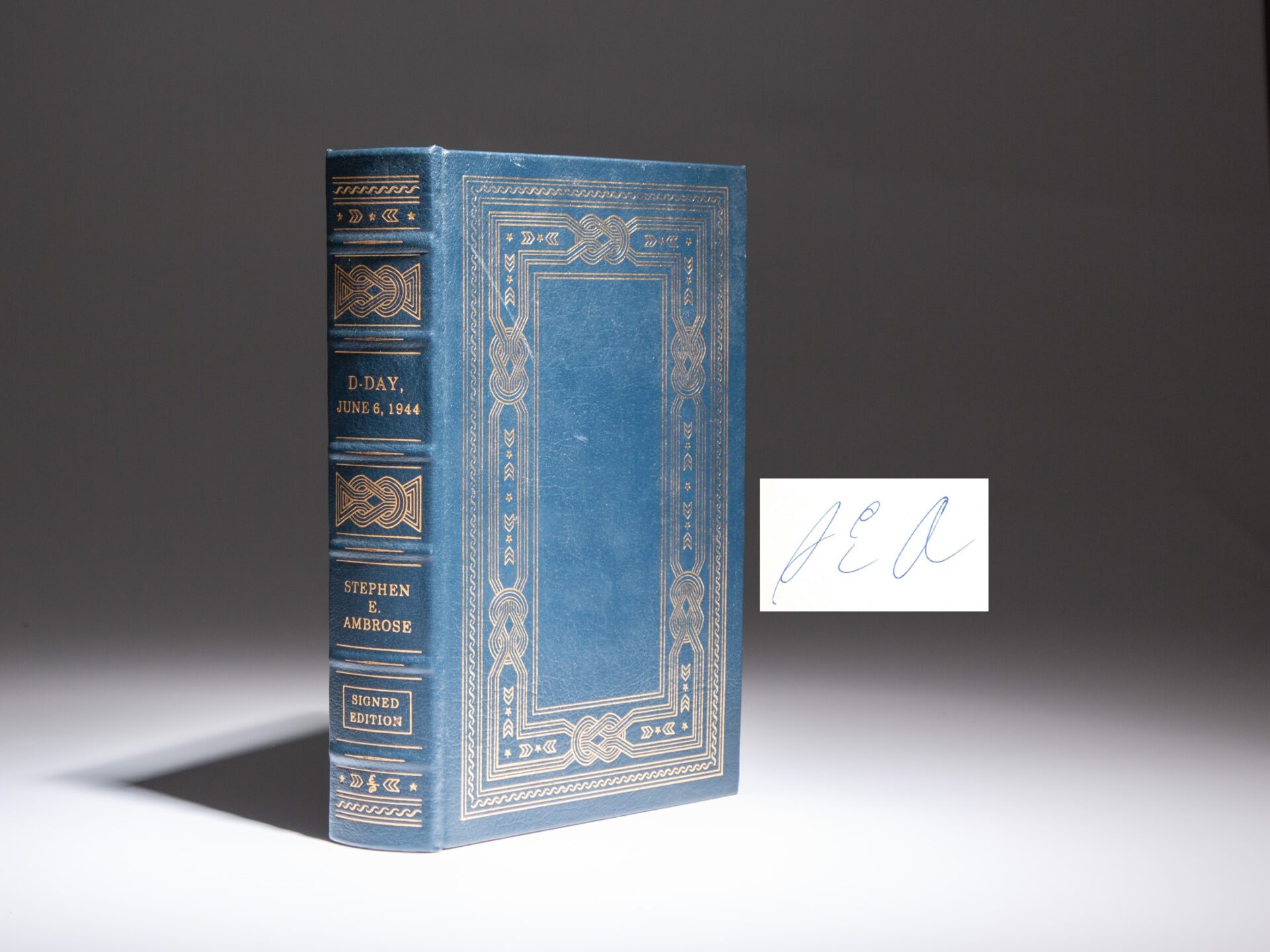 The deluxe signed edition of D-Day June 6, 1944 by Stephen E. Ambrose, from The Easton Press.