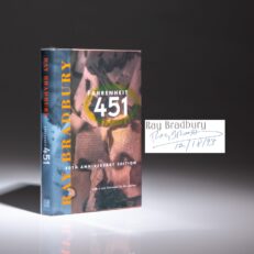 Signed 40th Anniversary edition of Fahrenheit 451 by Ray Bradbury, originally published in 1953.
