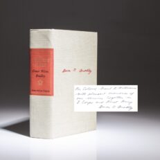 Signed limited edition of A Soldier's Story by Omar N. Bradley, inscribed to First Army Signal Officer, Col. Grant A. Williams.