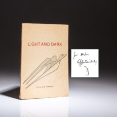 A rare signed first edition of Light and Dark by William Bronk.
