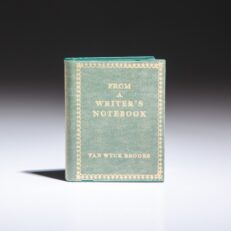 Limited edition of From A Writer's Notebook by Van Wyck Brooks, in miniature, published in 1955 by Achille St. Onge.