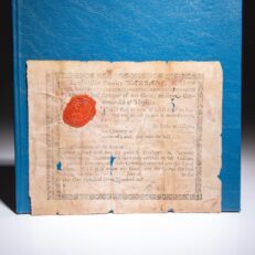 Land Office Treasury Warrant for Revolutionary War officer, George Rodgers Clark, the "Conqueror of the Northwest," granting him 560 acres in the Northwest Territory in January of 1790. This is Warrant No. 2718.