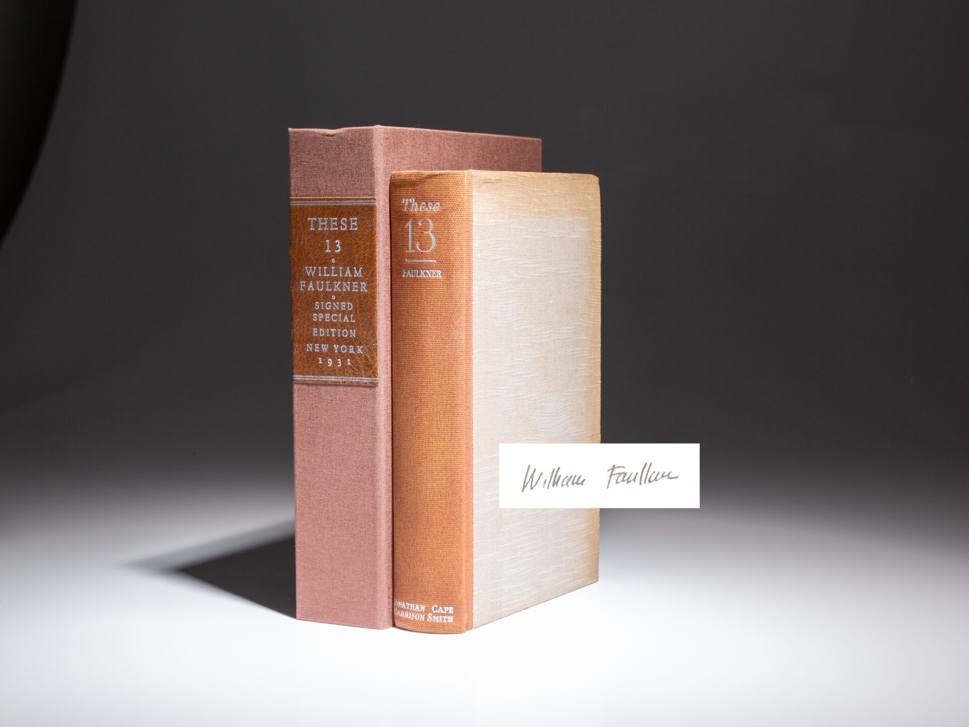 Signed limited edition of These 13: Stories by William Faulkner.