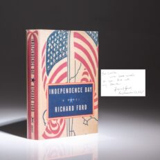 Signed first edition of Independence Day by Richard Ford.