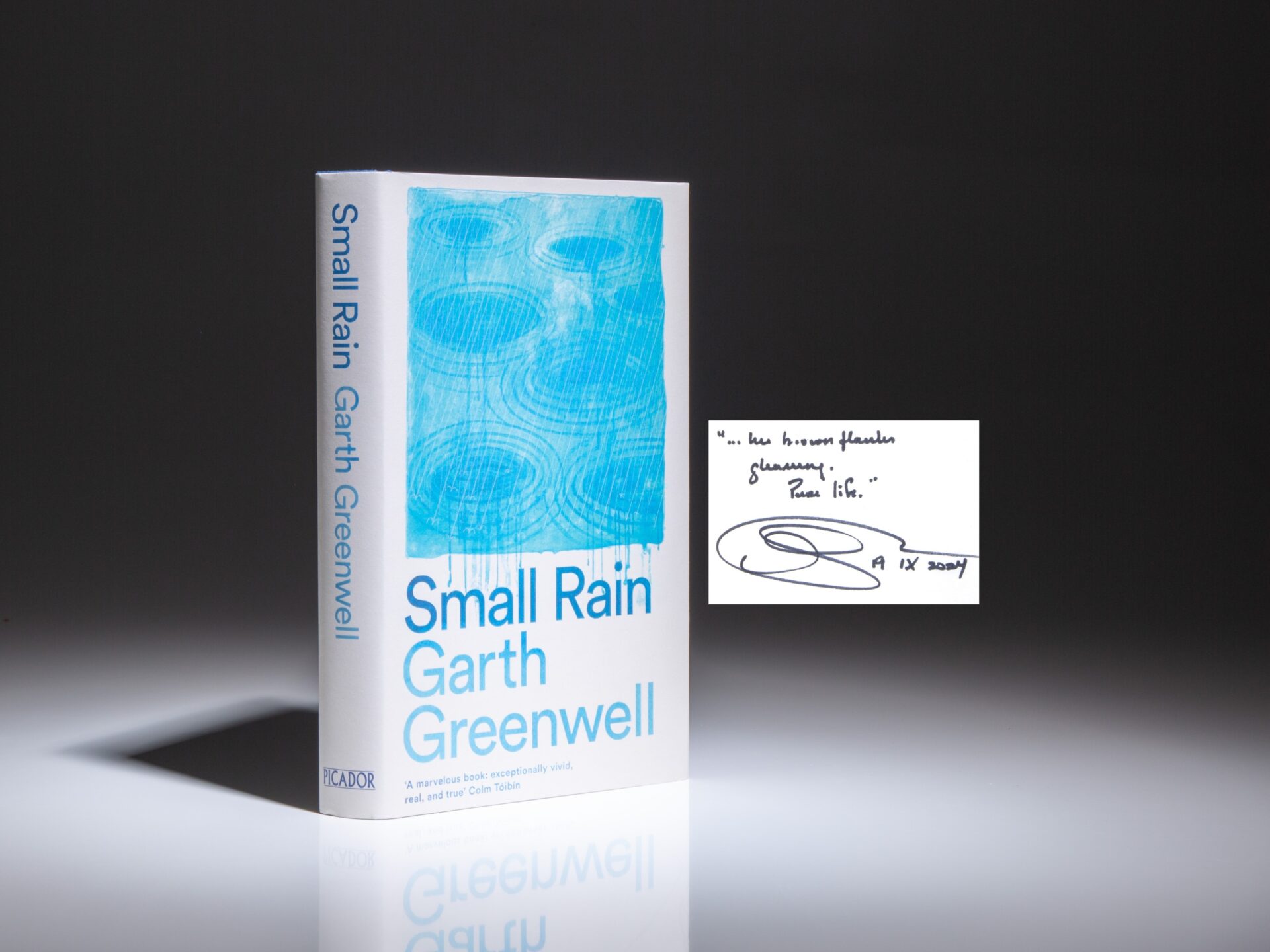 Signed first U.K. edition of Small Rain by Garth Greenwell.