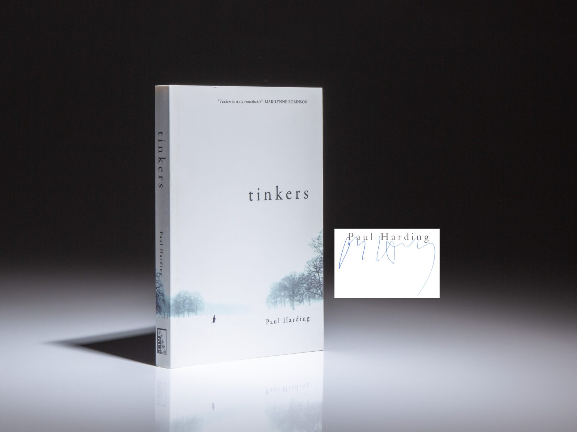 Signed first paperback edition of Tinkers by Paul Harding.