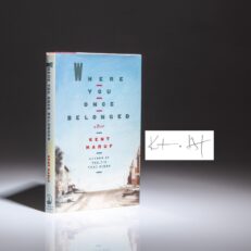 Signed first edition of Where You Once Belonged by Kent Haruf.