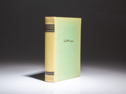 First edition, first printing of Green Hills of Africa by Ernest Hemingway.