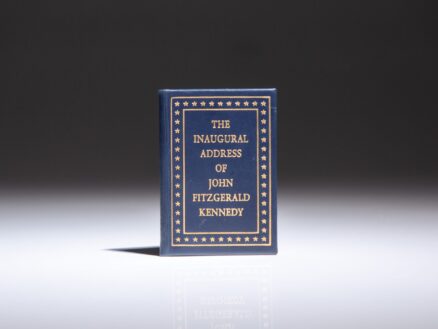 Limited edition miniature of The Inaugural Address of John Fitzgerald Kennedy, published circa 1961 by Achille St. Onge.