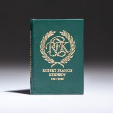 Limited edition miniature of The Eulogy to United States Senator Robert F. Kennedy, published in 1968 by Achille St. Onge.