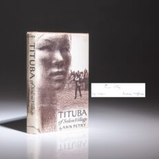 Signed first edition, fourth printing of Tituba of Salem Village by Ann Petry.