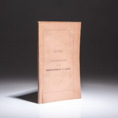 The first edition of a Review Of Lysander Spooner's Essay on the Unconstitutionality of Slavery by the "Prophet of Liberty, Champion of the Slave," Wendell Phillips, published in 1847.