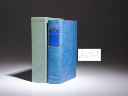 Signed limited edition of Atlas Shrugged by Ayn Rand, produced for the tenth anniversary of the publication.