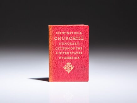 Limited first edition of Sir Winston S. Churchill; Honorary Citizen of the United States of America by Act of Congress published in miniature by Achille J. St. Onge in 1963.
