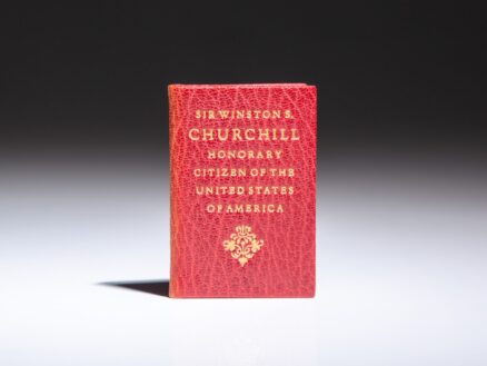 Limited edition of Sir Winston S. Churchill; Honorary Citizen of the United States of America by Act of Congress published in miniature by Achille J. St. Onge in 1964.