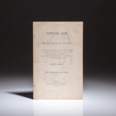 The third printing of Natural Law; or The Science of Justice, published in 1885.