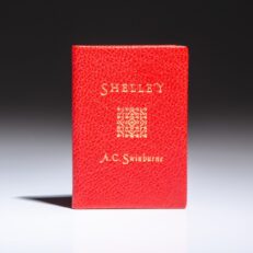 Limited edition of Shelley by A.C. [Algernon Charles] Swinburne, a poem published in miniature by Achille J. St. Onge.