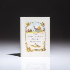 Large limited edition miniature of The Twenty Third Psalm illustrated by Tasha Tudor, published in 1965 by Achille J. St. Onge.