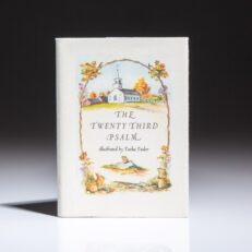 Large limited edition miniature of The Twenty Third Psalm illustrated by Tasha Tudor, published in 1965 by Achille J. St. Onge.