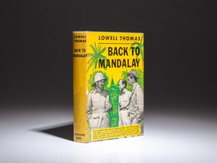 The first edition of Back to Mandalay by Lowell Thomas.