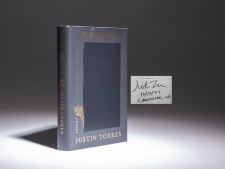 Signed first edition of Blackouts: A Novel by Justin Torres.
