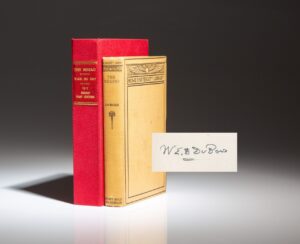 Signed first edition of The Negro, a survey of African-American history, by W. E. B. Du Bois.