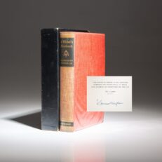Signed limited edition of A Writer's Notebook by W. Somerset Maugham.
