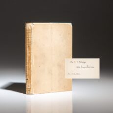 Signed first edition of With Trumpet and Drum by Eugene Field, with the publisher's scarce dust jacket.