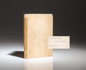 Signed first edition of With Trumpet and Drum by Eugene Field, with the publisher's scarce dust jacket.