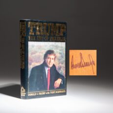 Signed copy of Art of the Deal by Donald J. Trump, published by Random House in 1987.