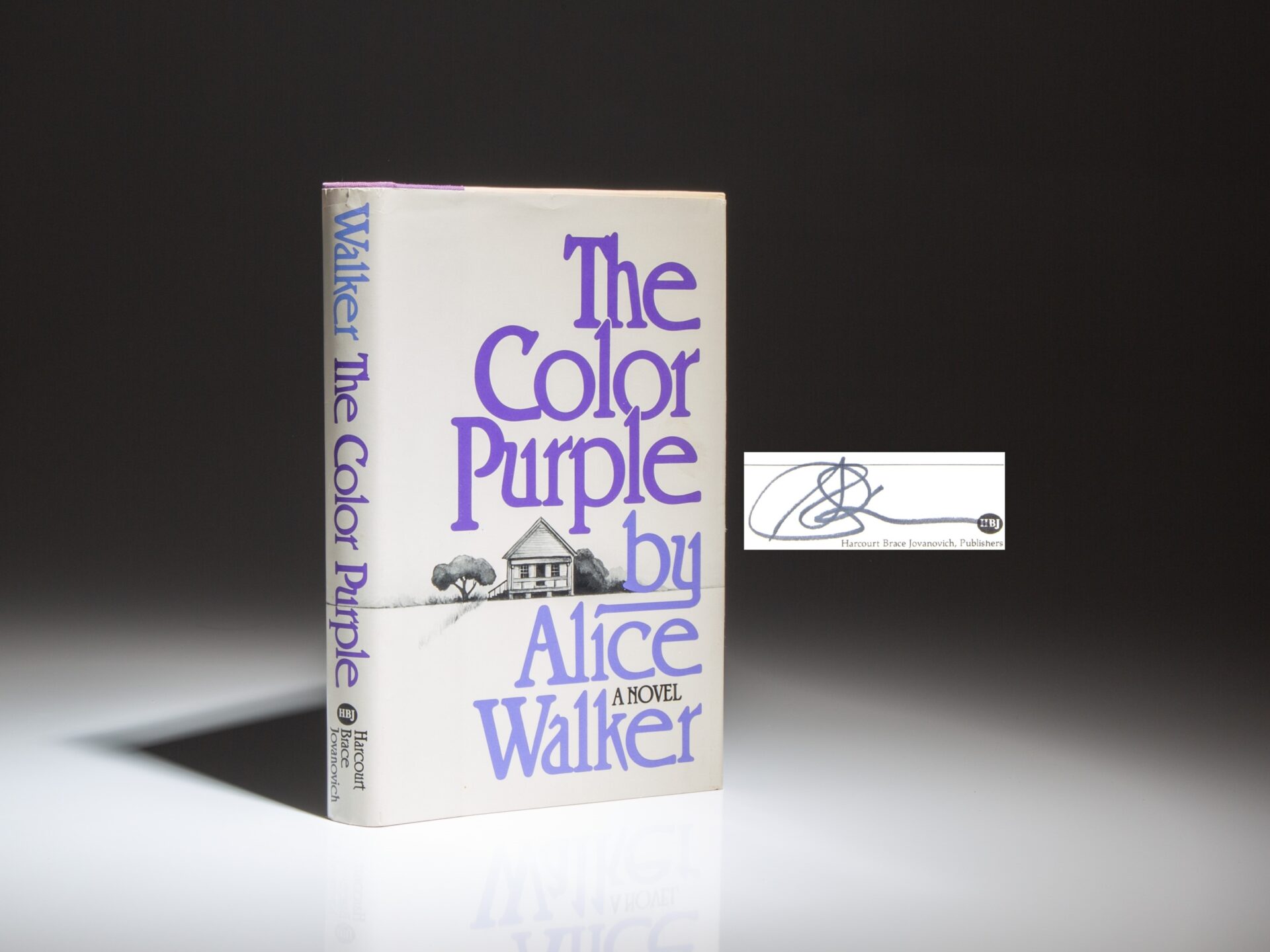 First edition, first printing of The Color Purple: A Novel, signed by the author, Alice Walker.