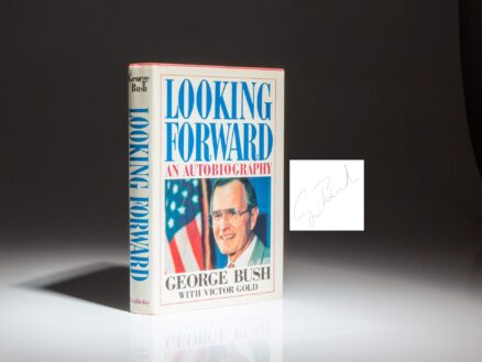 First edition of Looking Forward: An Autobiography, signed by President George H.W. Bush.