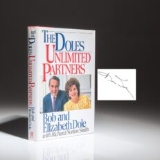Signed first edition of The Doles: Unlimited Partners, by Senators Bob Dole and Elizabeth Dole.