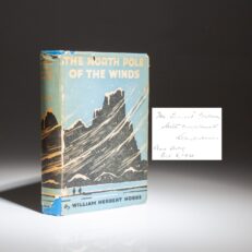 The first edition of Exploring About the North Pole of the Winds, signed by the author, William Herbert Hobbs.