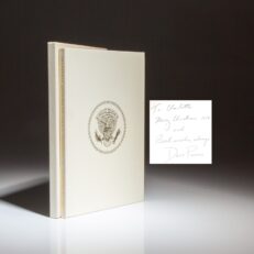 Limited edition of the Inaugural Address of John F. Kennedy, inscribed by Kennedy aide, Dave Powers, to his long-time assistant at the Kennedy Library.