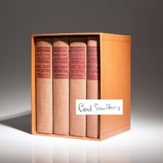 Deluxe limited edition of Abraham Lincoln: The War Years, signed by Carl Sandburg.