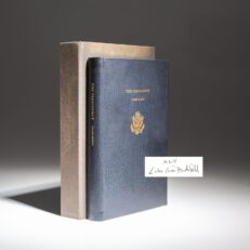 The deluxe limited edition of The Presidency from The Thornwillow Press, signed by the author, Hugh Sidey.