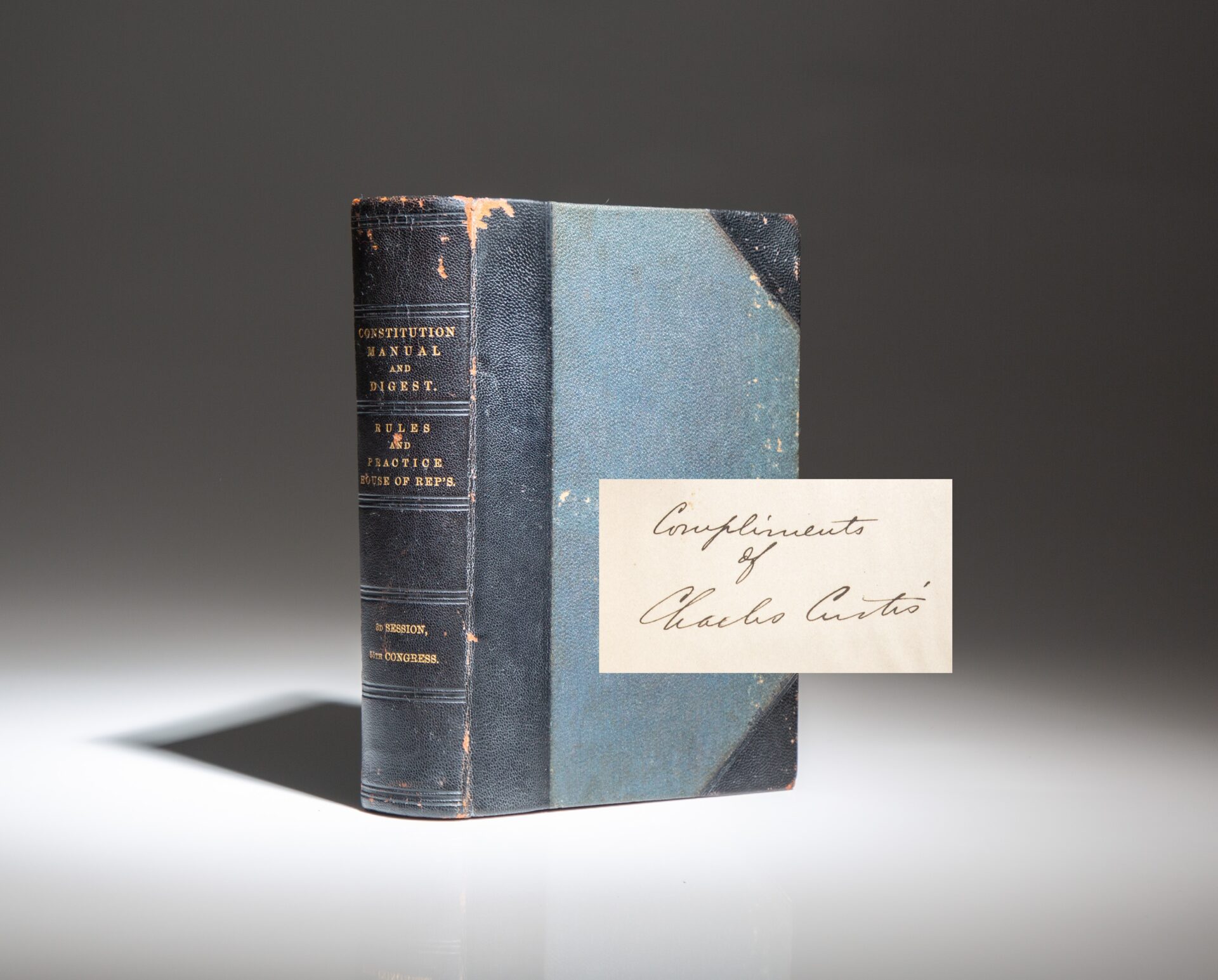 The Constitution Of The United States, Jefferson's Manual, signed by Vice President Charles Curtis.