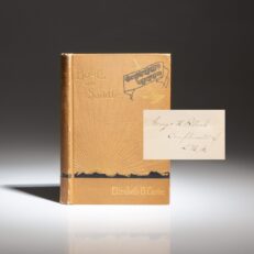 Presentation copy of Boots and Saddles, inscribed by Elizabeth B. Custer.