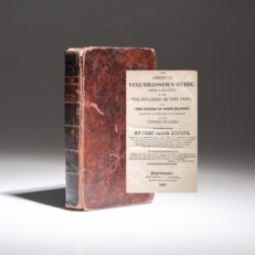 First edition of The American Vine-Dresser's Guide by John James Dufour, one of the first American works dedicated to viticulture.