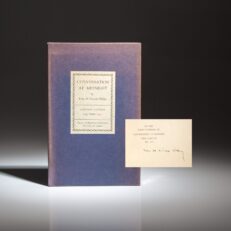 Signed limited edition of Conversation at Midnight by Edna St. Vincent Millay.