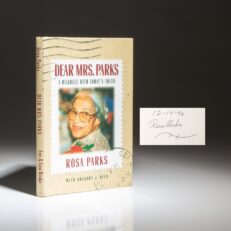 Signed first edition of Dear Mrs. Parks: A Dialogue with Today's Youth by Rosa Parks and Gregory J. Reed.