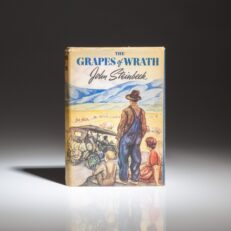 First edition, first printing of The Grapes of Wrath by John Steinbeck, in the publisher's first state dust jacket.