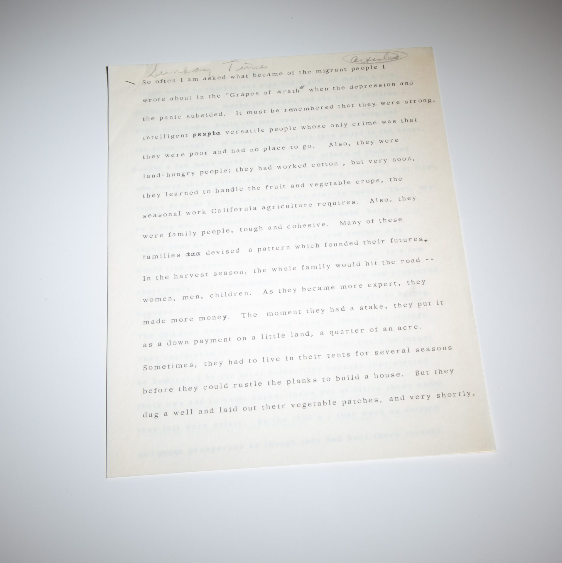 Sunday Times Article on California Migrants - Image 9